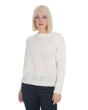 Voluminous ecru sweater with English rib knit | NEW | Dika.ge - 2 Voluminous ecru sweater with English rib knit | NEW - 2