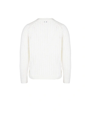 Voluminous ecru sweater with English rib knit | NEW | Dika.ge - 4 Voluminous ecru sweater with English rib knit | NEW - 4