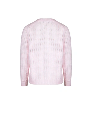 Voluminous light pink sweater with English rib knit | Sweathers | Dikastore.ro - 1 Voluminous light pink sweater with English rib knit | Sweathers - 1