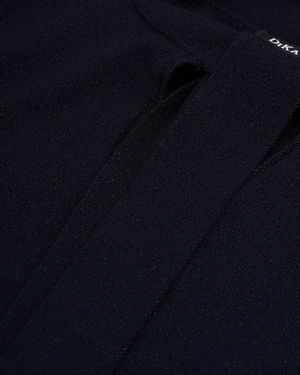 Fine black sweater with a bow detail | Knitwear - 5