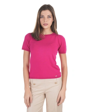 Fine knitted top made of a viscose blend in dark blue | Casual | Dika.ge - 1 Fine knitted top made of a viscose blend in dark blue | Casual - 1