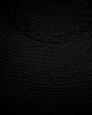 Fine knit top in viscose and cotton in black | NEW - 5