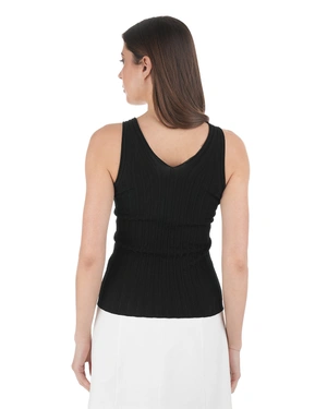 Black knitted top made of FSC-certified viscose | Knitwear | Dikastore.ro - 3 Black knitted top made of FSC-certified viscose | Knitwear - 3