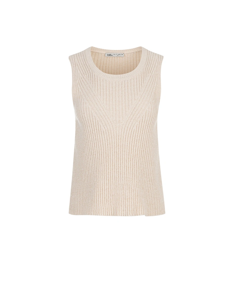 Beige knitted summer top | Casual