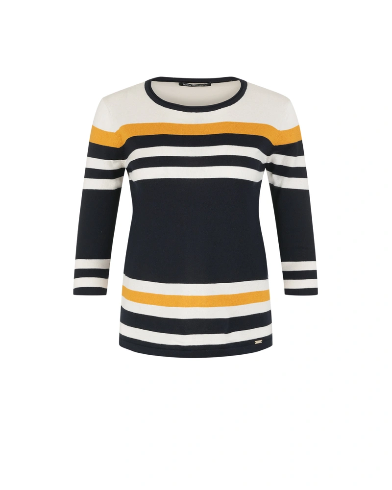 Striped cotton women's blouse with 3/4 sleeves | Sweather