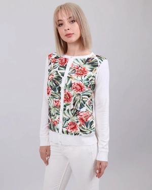 Cardigan cu flori în față | Pulovere si Cardigane - 3