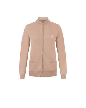 Beige zip-up cardigan, capsule collection leisurewear modelA | Casual