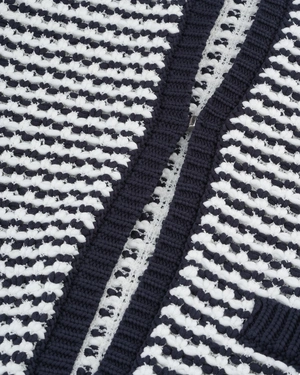 Плетена жилетка в тъмносиньо и бяло | Casual | Dika.bg - 5 Плетена жилетка в тъмносиньо и бяло | Casual - 5
