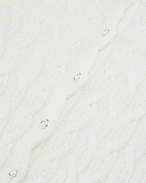 Openwork white vest with round neckline | Casual - 6