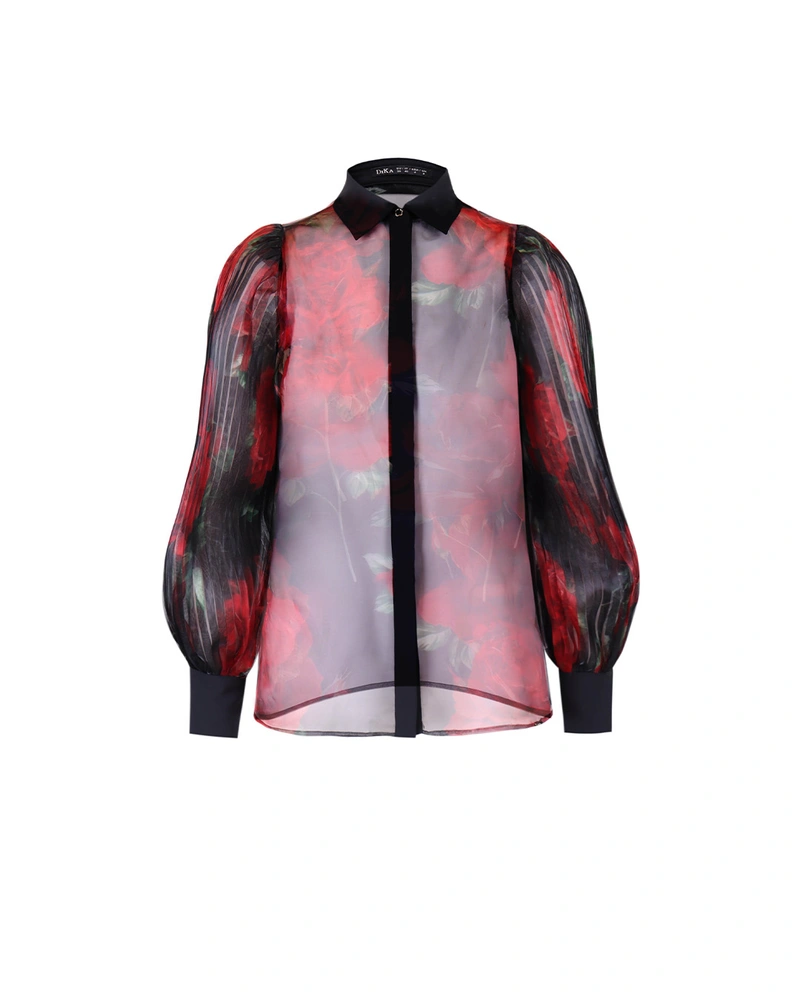 Chiffon floral shirt | All products