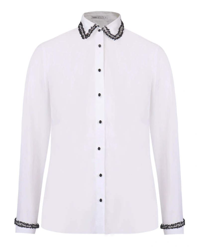 Shirt with contrast buttons and piping | All products