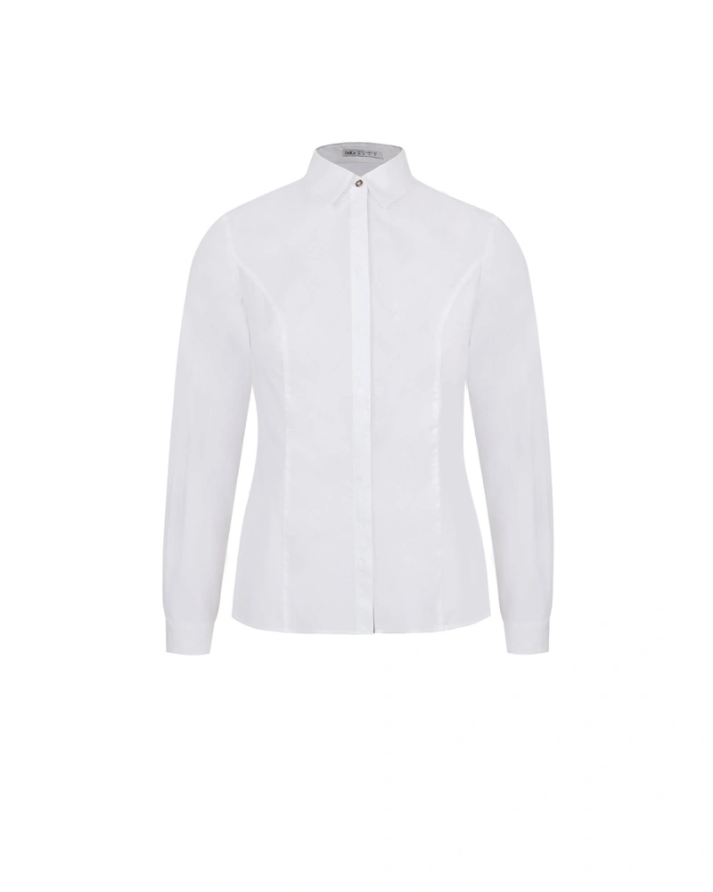 Cămașă slim-fit cu linie de nasturi ascunsi | Cămași