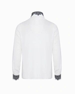 Shirt with lace details | Blouses and Shirts - 1