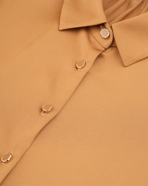 Mustard satin shirt | Business | Dika.ge - 2 Mustard satin shirt | Business - 2