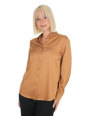 Mustard satin shirt | Business | Dika.ge - 3 Mustard satin shirt | Business - 3