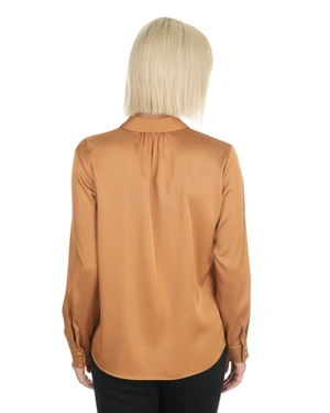 Mustard satin shirt | Business | Dika.ge - 4 Mustard satin shirt | Business - 4