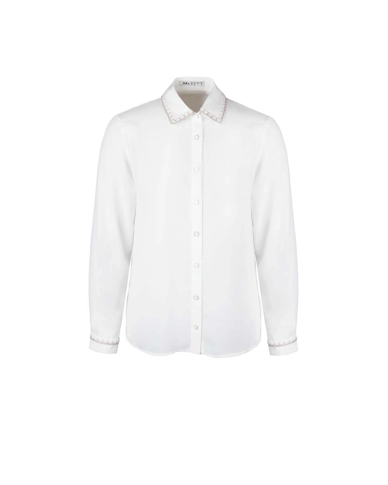Риза с детайл на яката | Ризи