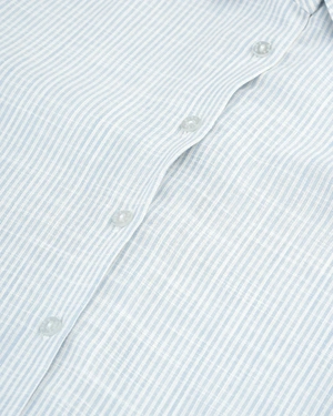 Light blue fine-striped shirt | Casual - 2