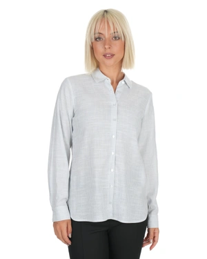 Light blue fine-striped shirt | Casual - 3