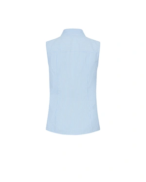 Sleeveless cotton summer shirt, with jabot | SUMMER COLLECTION - 1