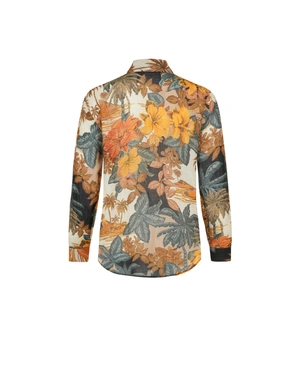 Флорална риза от рамия, с дълъг ръкав | Ризи - 1