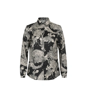 Grey-black classic shirt with paisley motif | Blouses | Dika.rs Grey-black classic shirt with paisley motif | Blouses
