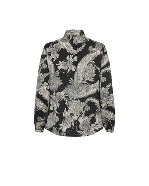Grey-black classic shirt with paisley motif | Blouses | Dika.rs - 1 Grey-black classic shirt with paisley motif | Blouses - 1