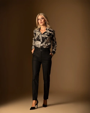 Grey-black classic shirt with paisley motif | Blouses | Dika.rs - 3 Grey-black classic shirt with paisley motif | Blouses - 3