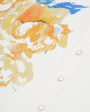 Summer viscose shirt with a stylized vibrant motif | Casual - 4