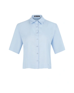 Light blue shirt in viscose and linen blend | NEW | Dika.rs Light blue shirt in viscose and linen blend | NEW