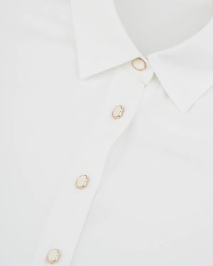 Classic white women's shirt with an elegant silhouette | Blouses | Dika.rs - 5 Classic white women's shirt with an elegant silhouette | Blouses - 5
