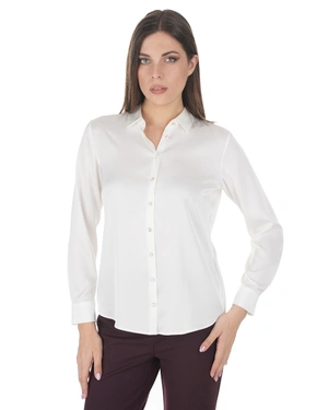 White cotton shirt with a classic silhouette | Shirts | Dika.bg - 1 White cotton shirt with a classic silhouette | Shirts - 1