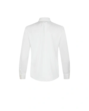White cotton shirt with a classic silhouette | Shirts | Dika.bg - 3 White cotton shirt with a classic silhouette | Shirts - 3