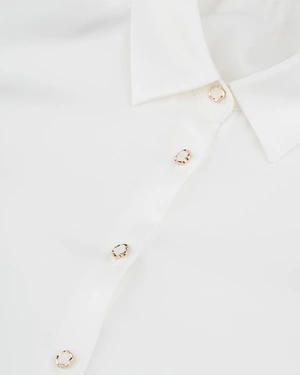 White cotton shirt with a classic silhouette | Shirts | Dika.bg - 4 White cotton shirt with a classic silhouette | Shirts - 4