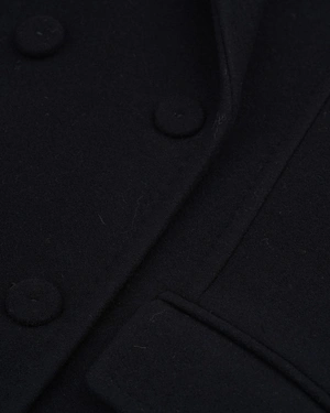 Dark blue double-breasted coat made of virgin wool | Outerwear | Dika.rs - 2 Dark blue double-breasted coat made of virgin wool | Outerwear - 2