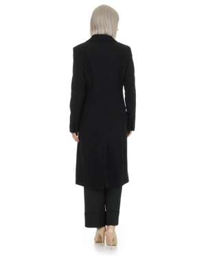 Dark blue double-breasted coat made of virgin wool | Outerwear | Dika.rs - 5 Dark blue double-breasted coat made of virgin wool | Outerwear - 5