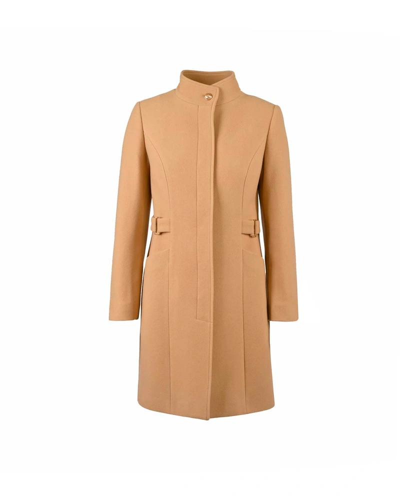Wool coat with concealed fastening | Jackets and Coats