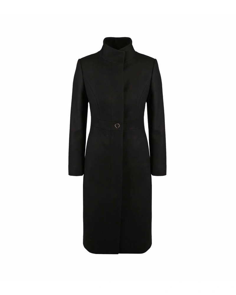 Fitted virgin wool coat | 
