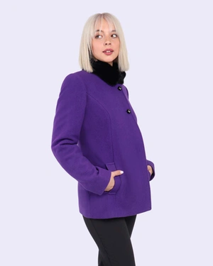 Wool coat with faux fur collar | Jackets and Coats - 3