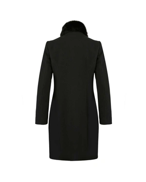 Вълнено палто с яка с косъм | Сака и Палта - 1