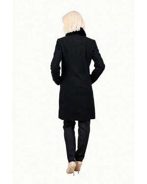 Вълнено палто с яка с косъм | Сака и Палта - 5