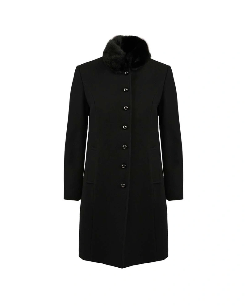 Wool coat with faux fur collar | Jackets and Coats