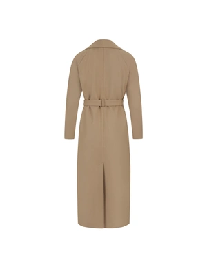 Beige wool wrap-style coat | NEW - 1