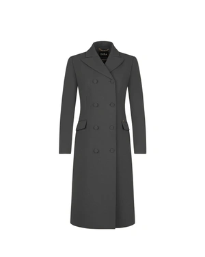 Beige tailored coat with lapels and double-breasted fastening | Outerwear