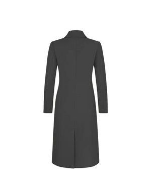 Beige tailored coat with lapels and double-breasted fastening | Outerwear - 1