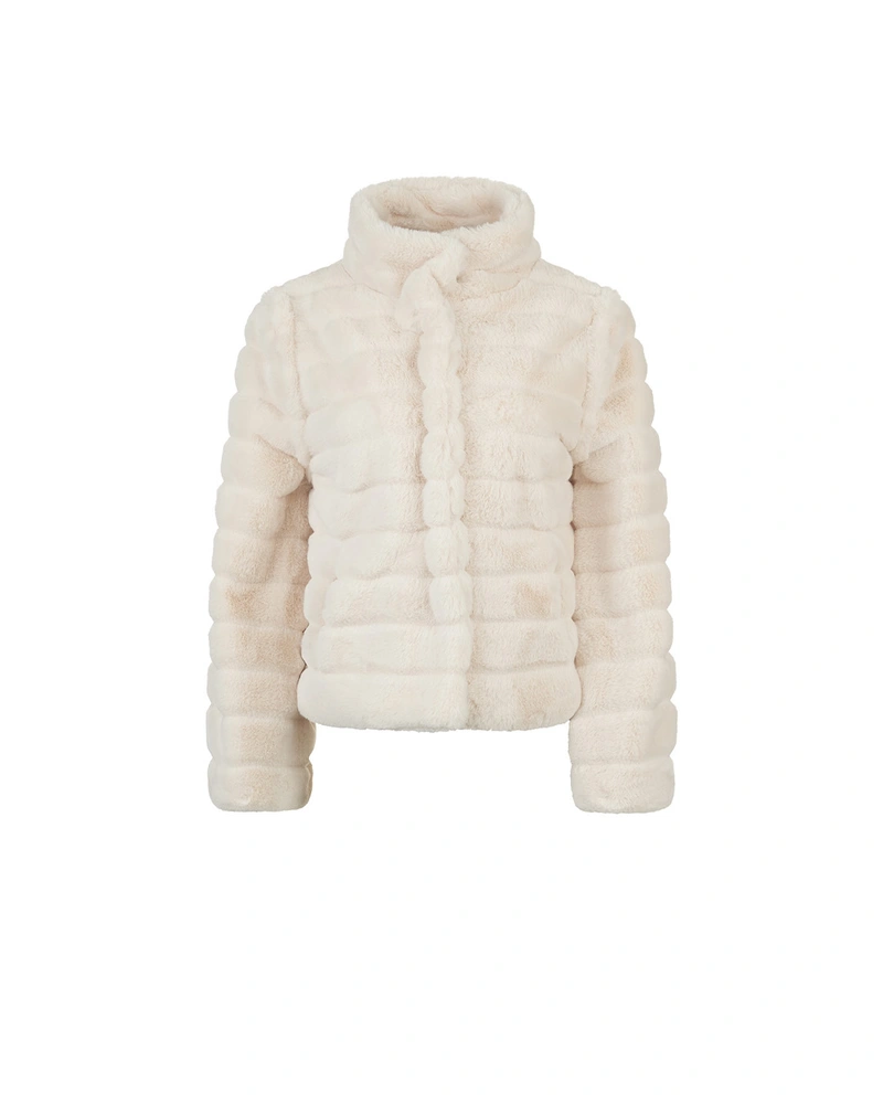 Short white faux fur coat | NEW