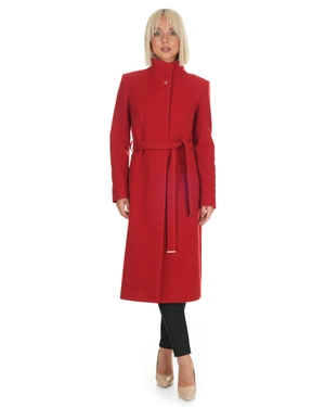 Tomato red wool coat | Business - 5