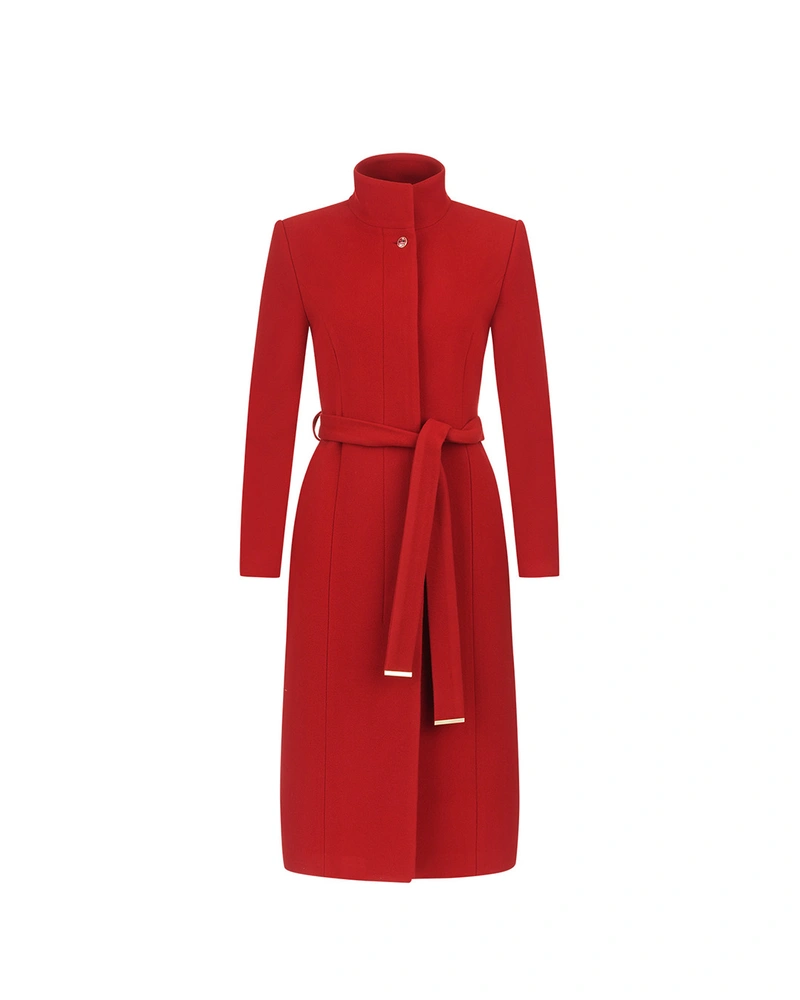 Tomato red wool coat | NEW