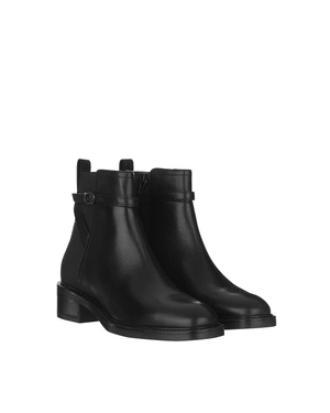 კლასიკური შავი ტყავის ჩექმები | ფეხსაცმელები - 1