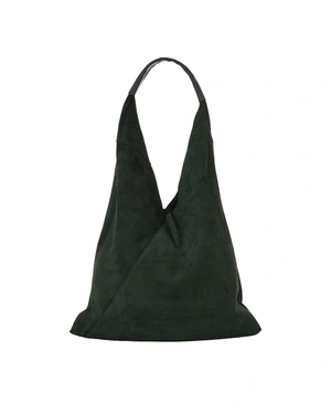 ზამშის მუქი მწვანე ჩანთა (ჰობოს სტილი) | ჩანთები - 2